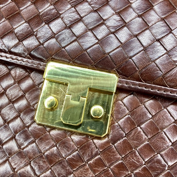 Vintage Bottega Veneta Intreciatto Men's Brown Calf Leather Briefcase Satchel - Picture 6 of 14